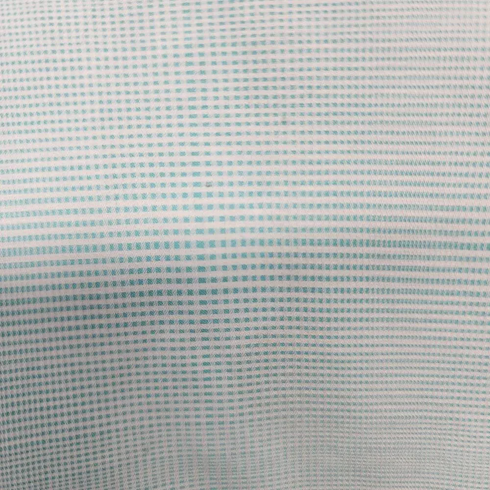 Eton Shirt Mens 17 43 Contemporary Fit Blue Micro Check Long Sleeve Button Up
